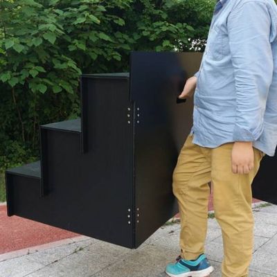 黒いコルフルートは花の立場の帯電防止小売りの花の展示の棚を広げる
