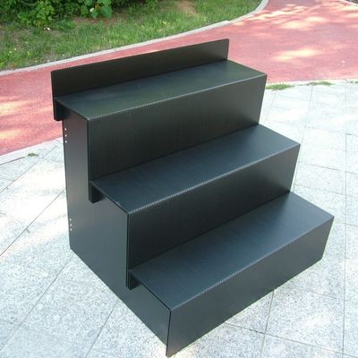 黒いコルフルートは花の立場の帯電防止小売りの花の展示の棚を広げる